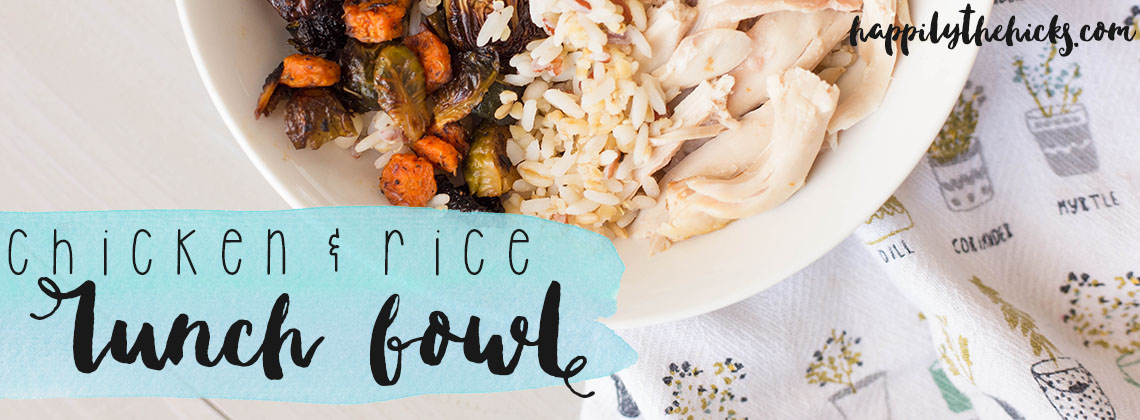 This Chicken & Rice Lunch Bowl is perfect for a healthy meal prepped lunch! | read more at happilythehicks.com