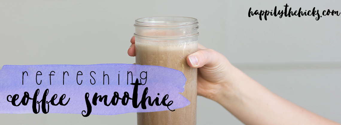 Refreshing coffee smoothie- the perfect drink for a hot summer's day! | read more at happilythehicks.com #ad #CollectiveBias #DunkinCreamers