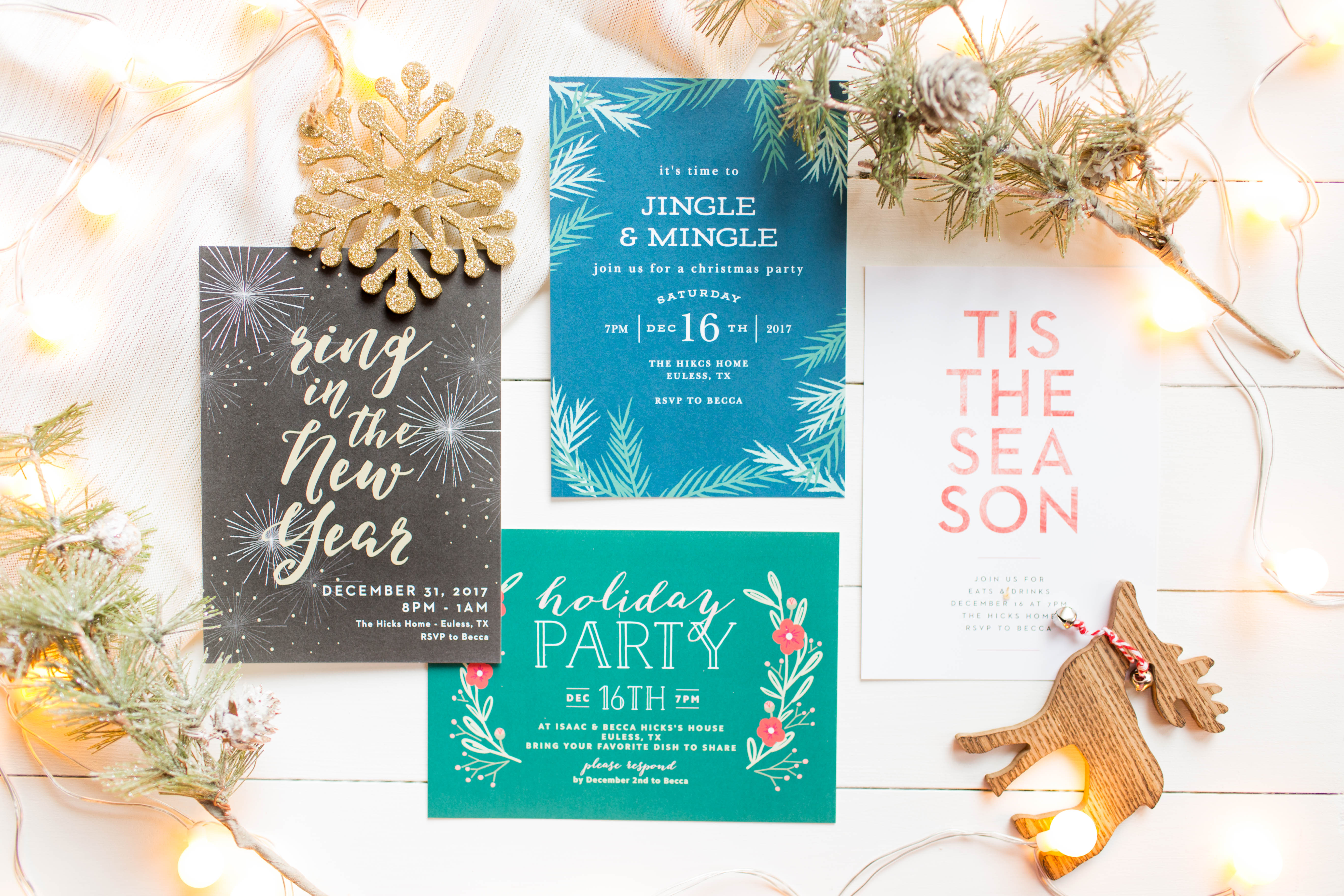 Make your holidays a little easier with Basic Invite! Beautiful Christmas cards and holiday invitations for all people. | read more at happilythehicks.com #ad #basicinvite
