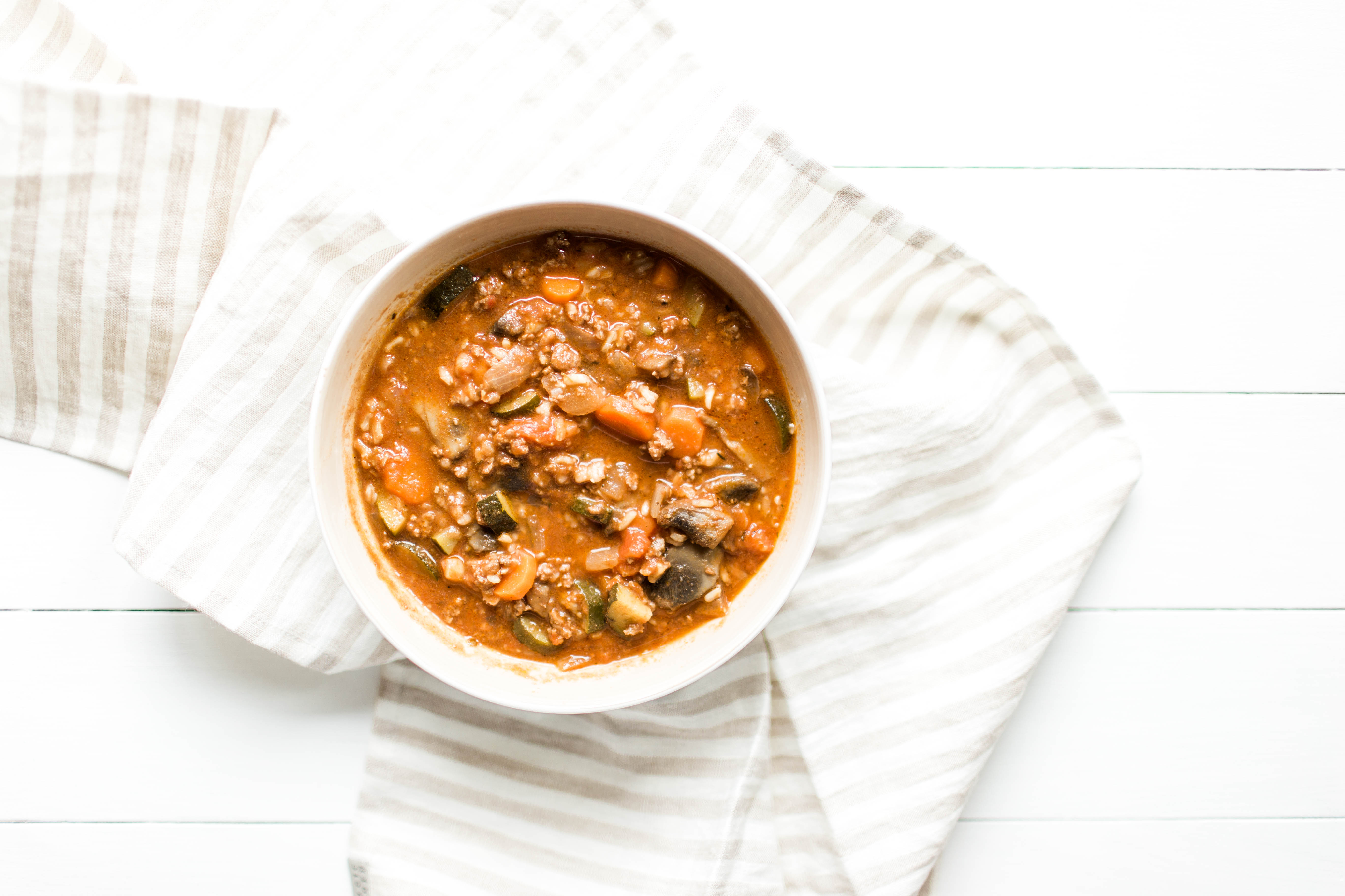 Beef and Veggie soup- perfect for cold winter nights! | read more at happilythehicks.com