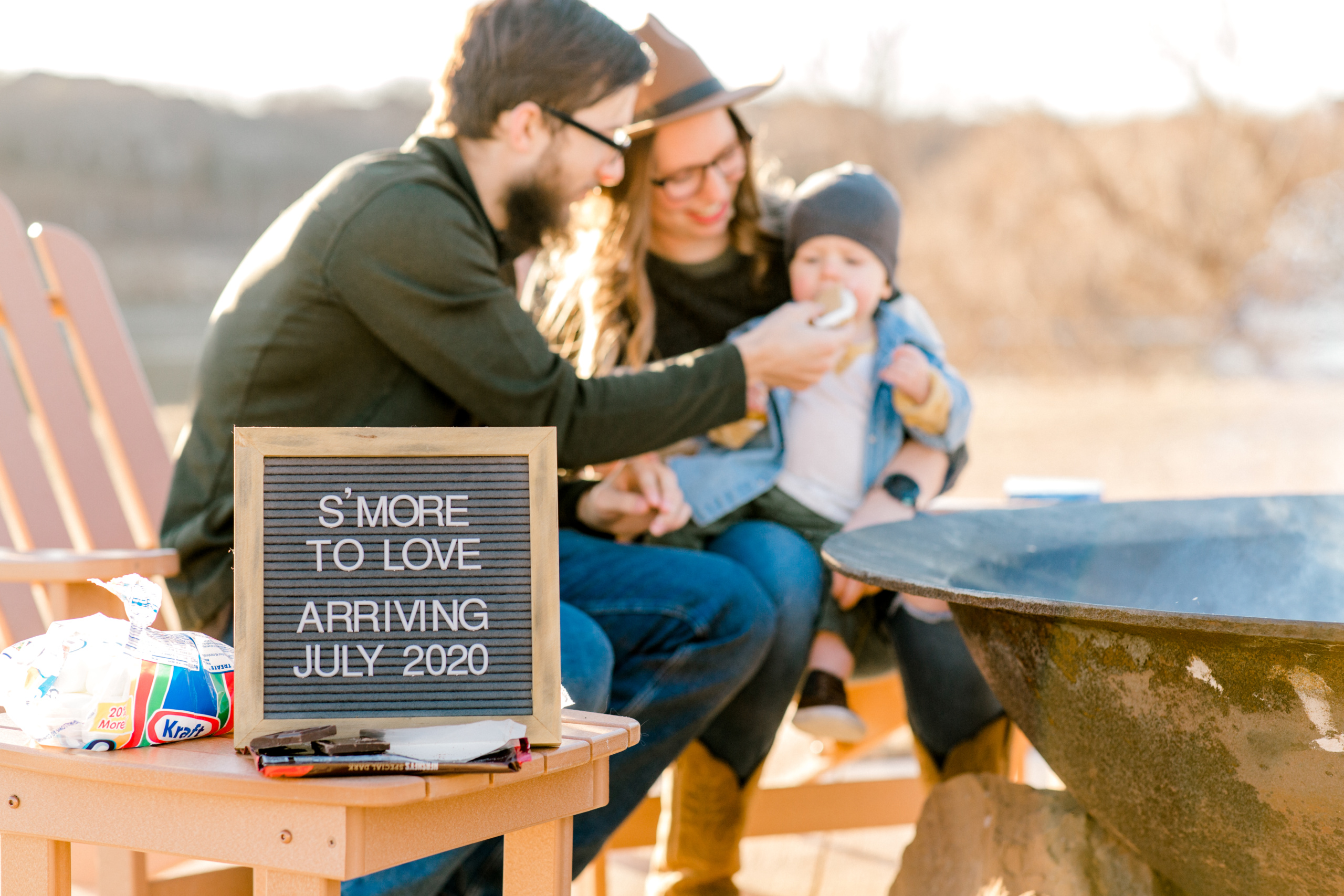 S'more to Love Pregnancy Announcement | read more at happilythehicks.com